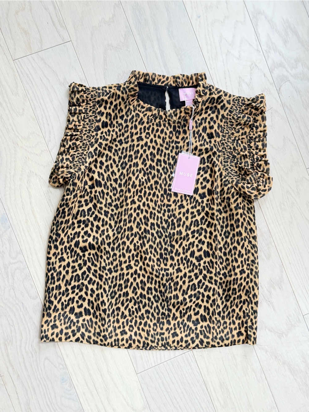Muse Leopard Print Blouse- XS